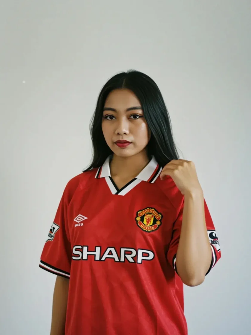 Jersey Manchester United 1998 Wanita Big Size
